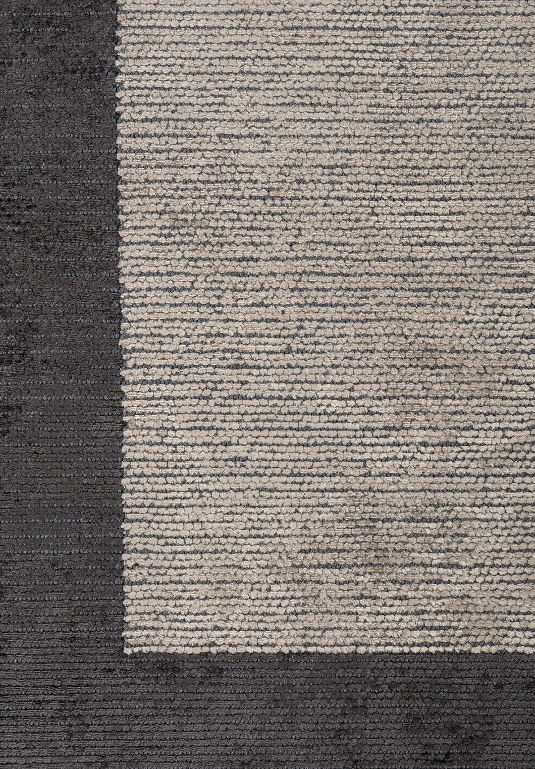 BORDER CHARCOAL - CREAM RUG - 5