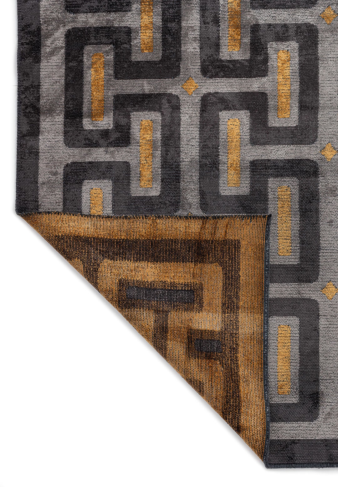 CHARM GREY - CHARCOAL - MUSTARD RUG - 3