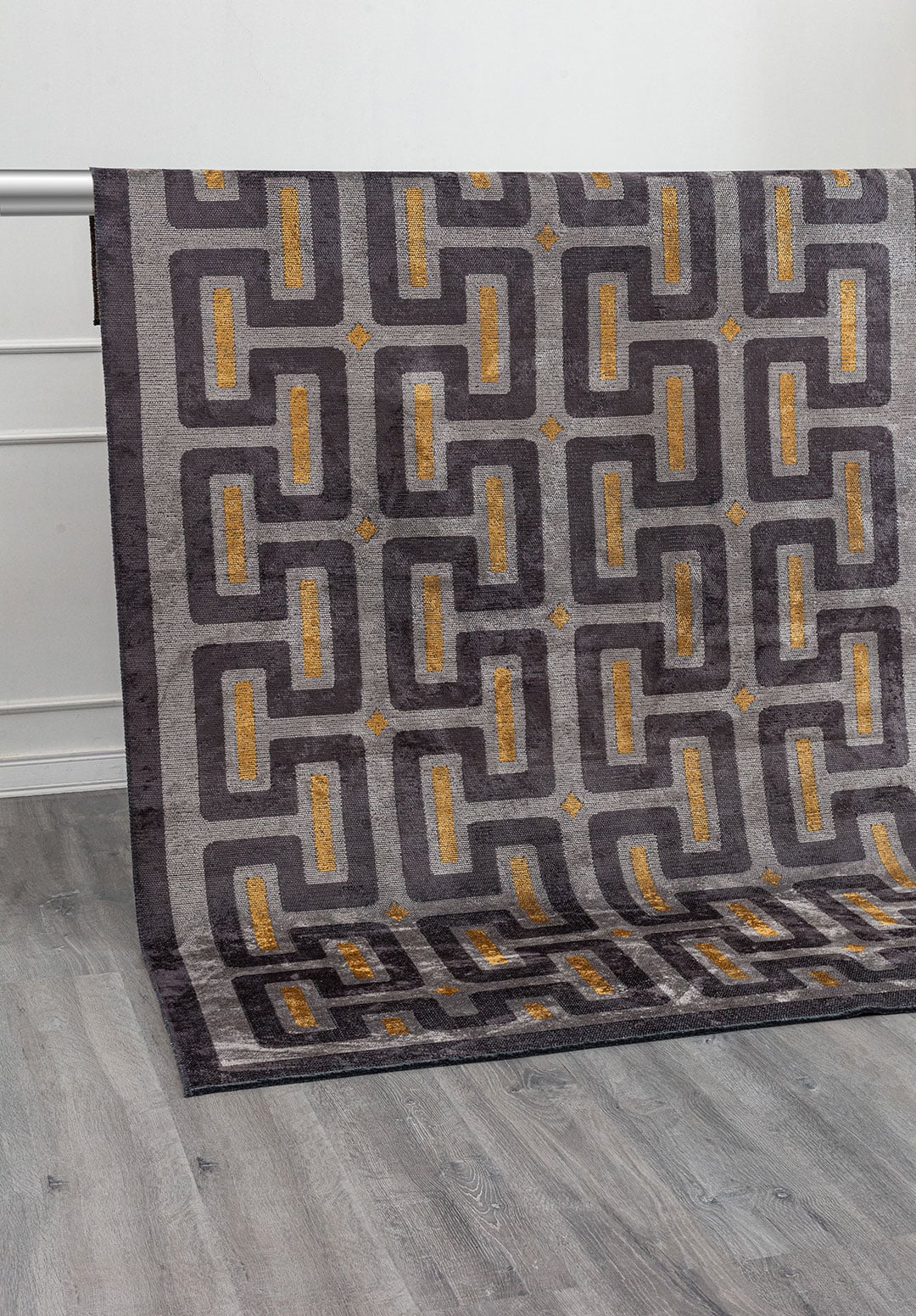 CHARM GREY - CHARCOAL - MUSTARD RUG - 4
