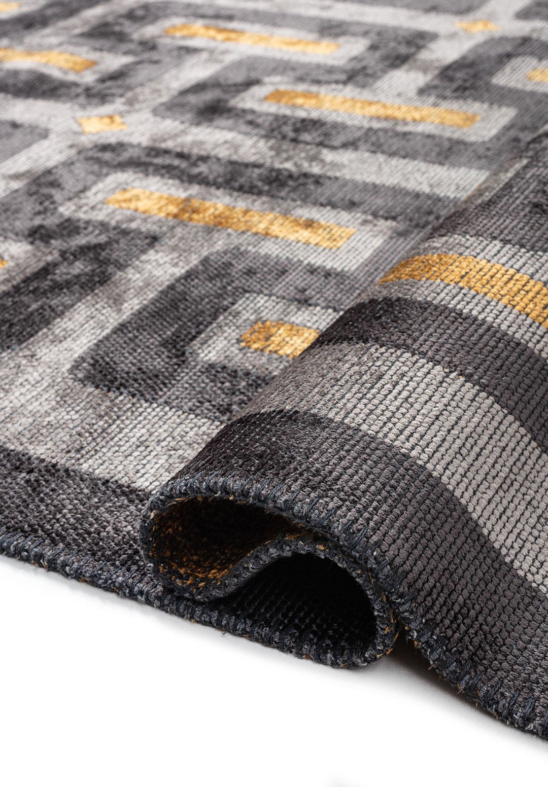 CHARM GREY - CHARCOAL - MUSTARD RUG - 2