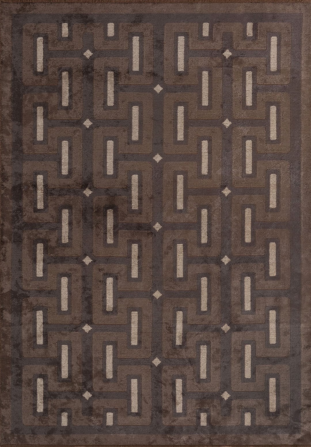 CHARM CHARCOAL - DARK MINK - BONE RUG - 1