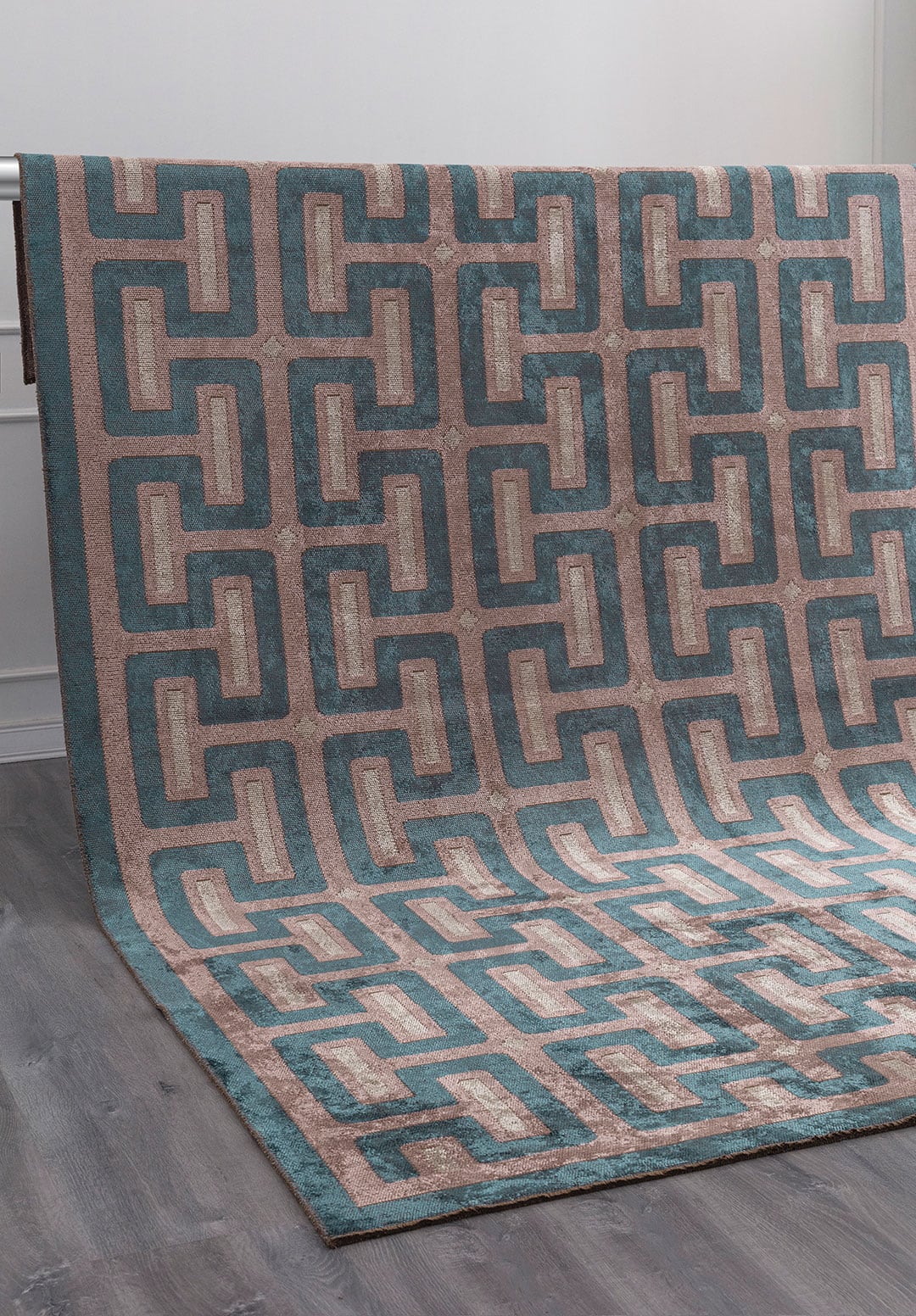CHARM DAMSON - PETROL - BONE RUG - 4