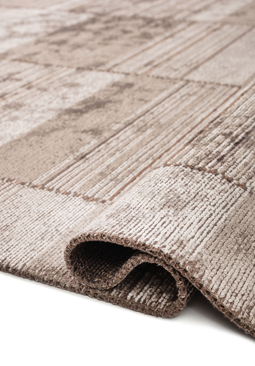 RAILWAY NOUGAT - CACAO - DARK MINK - LIGHT CREAM RUG - 2