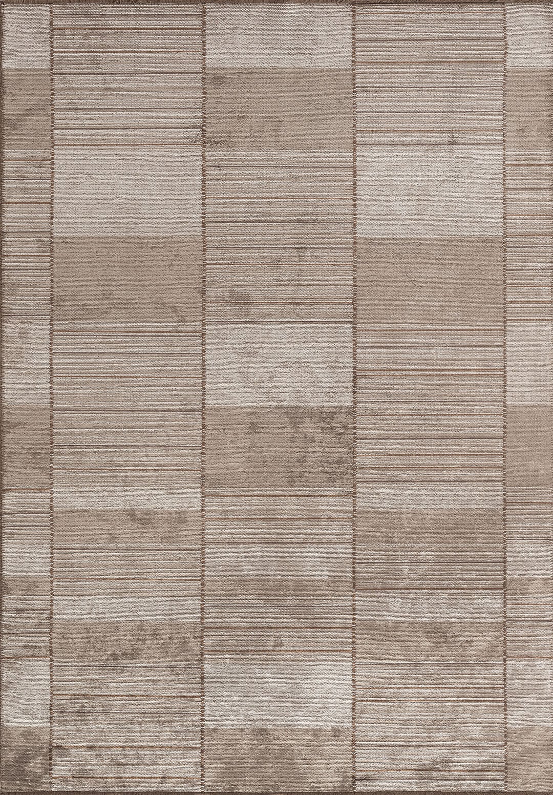 RAILWAY NOUGAT - CACAO - DARK MINK - LIGHT CREAM RUG - 1