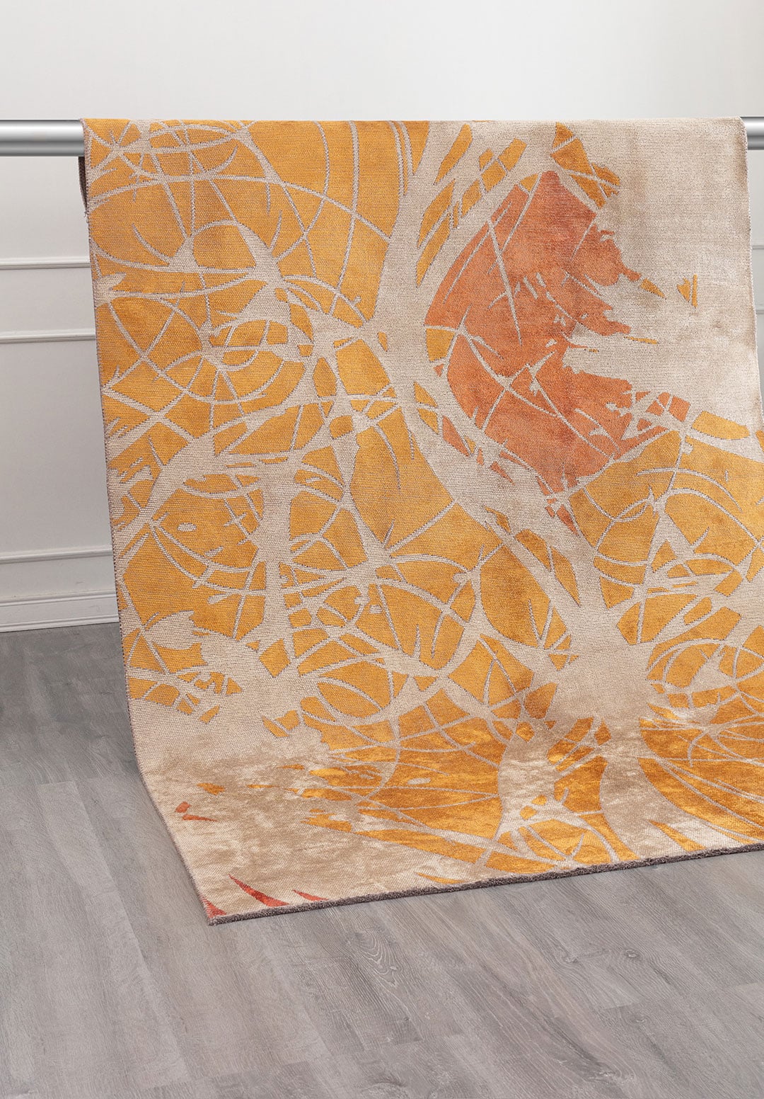 SOLAR TERRA - MUSTARD - RUST - DARK TERRA - CREAM RUG - 4