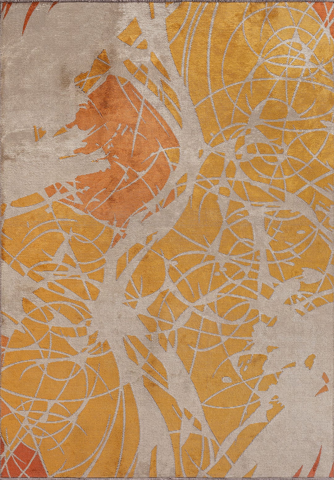 SOLAR TERRA - MUSTARD - RUST - DARK TERRA - CREAM RUG - 1
