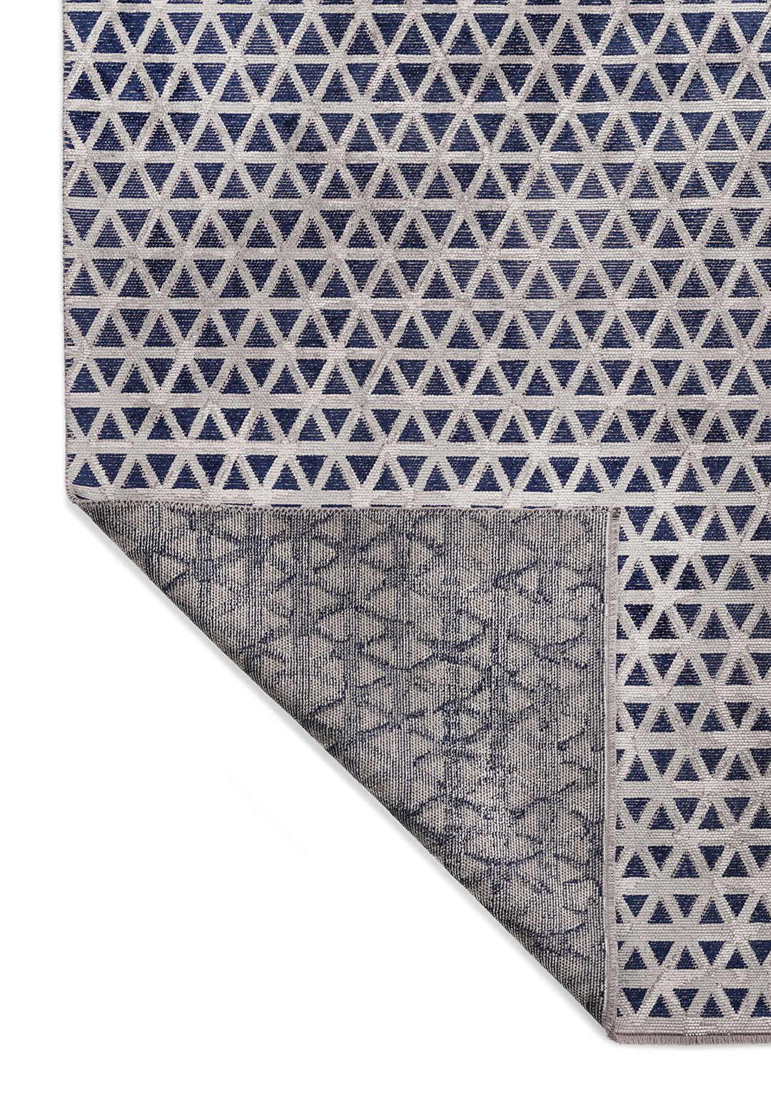 HEXAGON DARK NAVY - GREY - LIGHT GREY RUG - 3