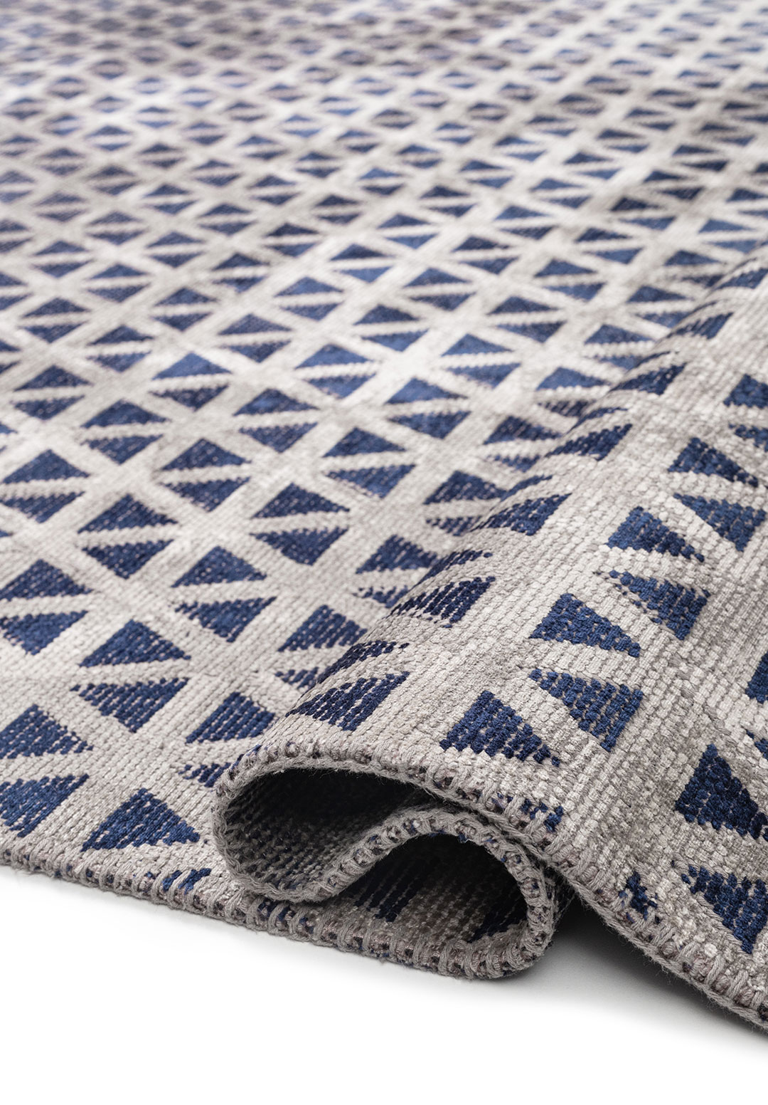 HEXAGON DARK NAVY - GREY - LIGHT GREY RUG - 2
