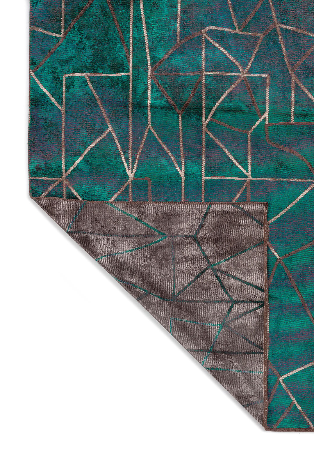 DELTA GREY - CHARCOAL - DARK TURQUOISE RUG - 3