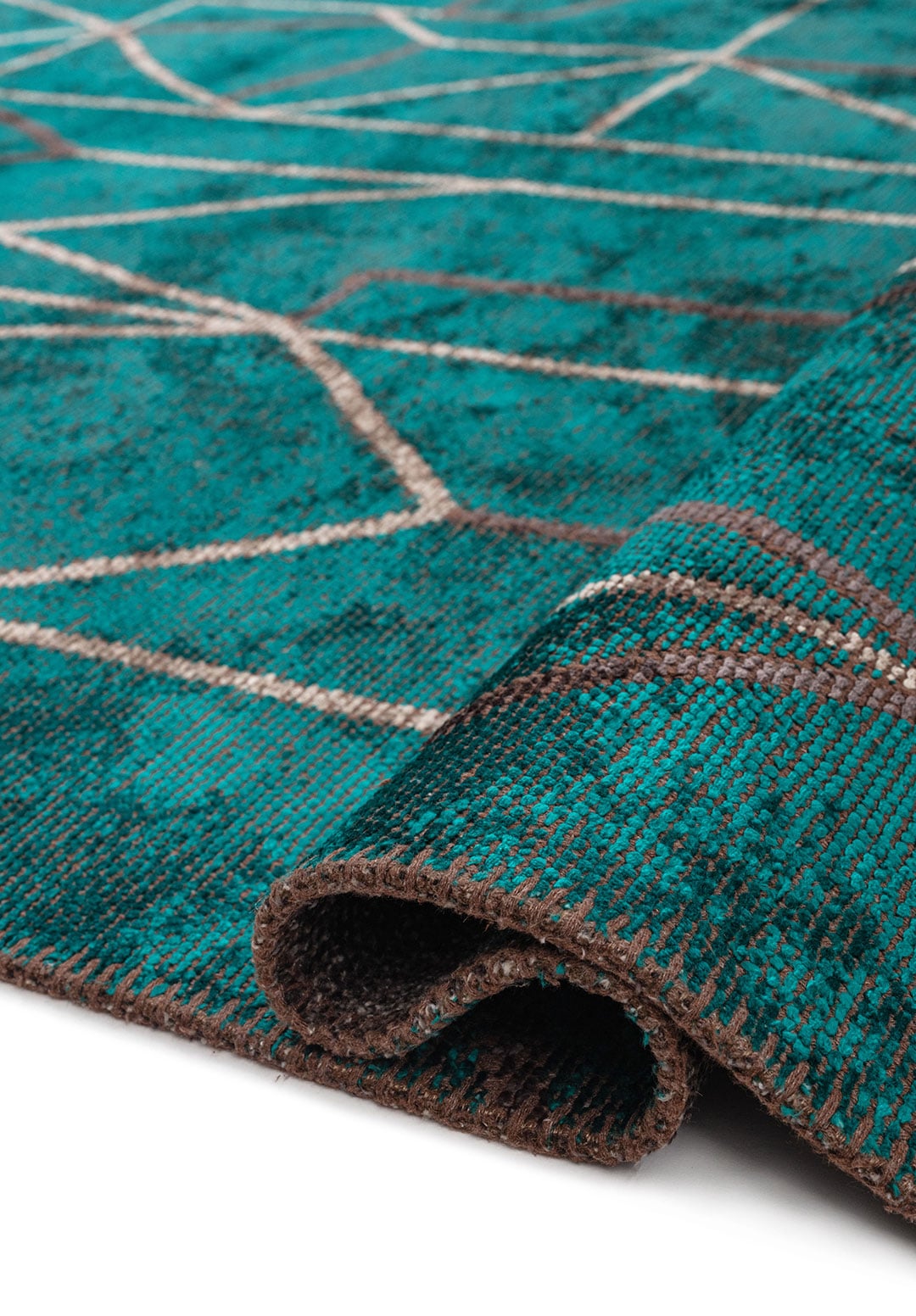 DELTA GREY - CHARCOAL - DARK TURQUOISE RUG - 2
