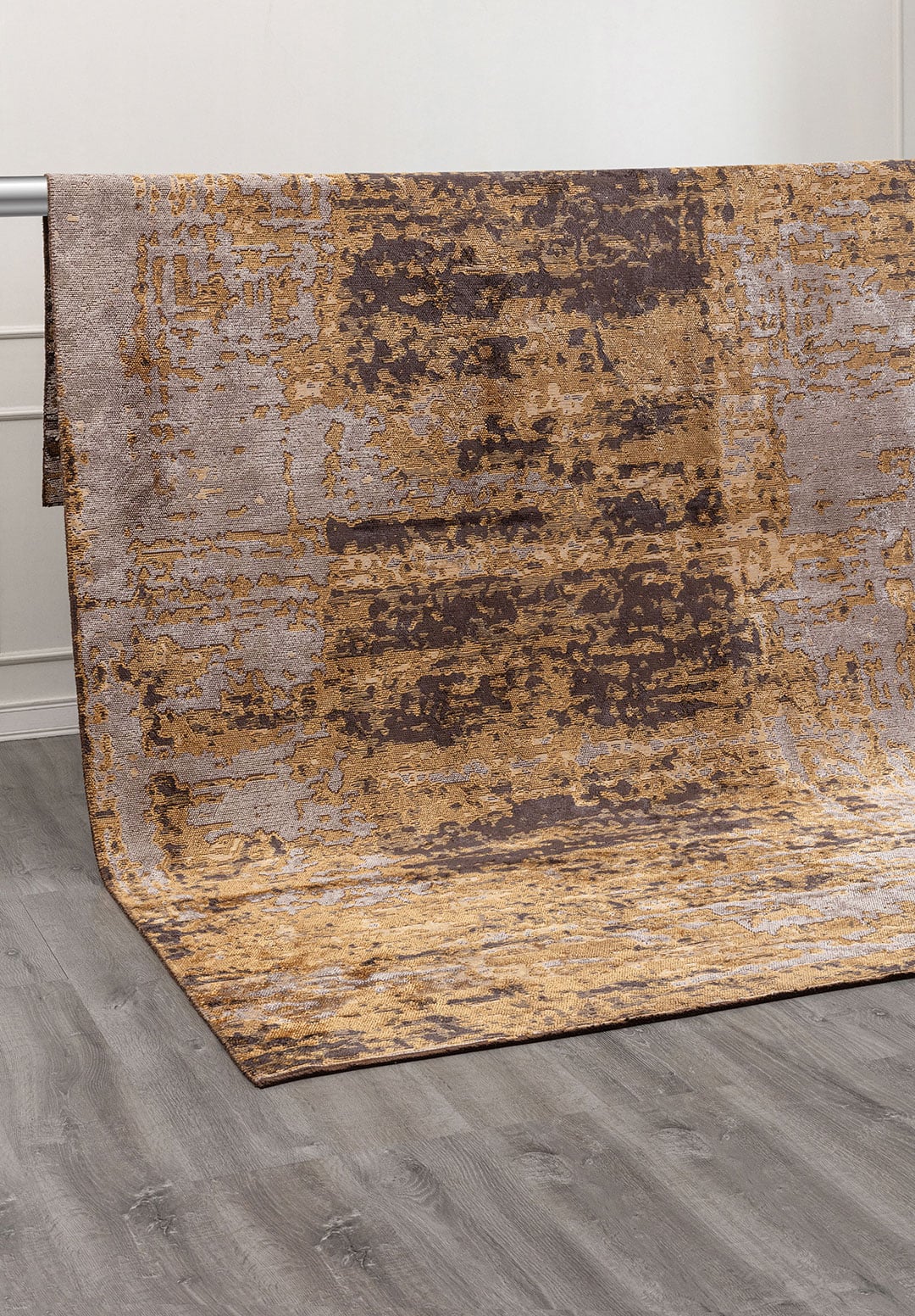 NEBULA CHARCOAL - GOLD - LIGHT GREY RUG - 4