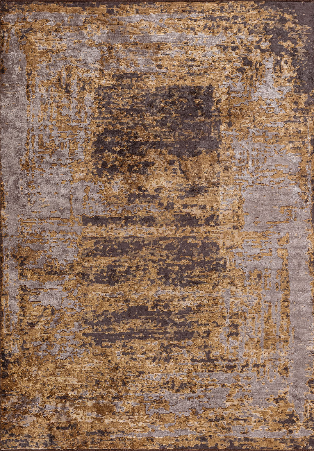 NEBULA CHARCOAL - GOLD - LIGHT GREY RUG - 1