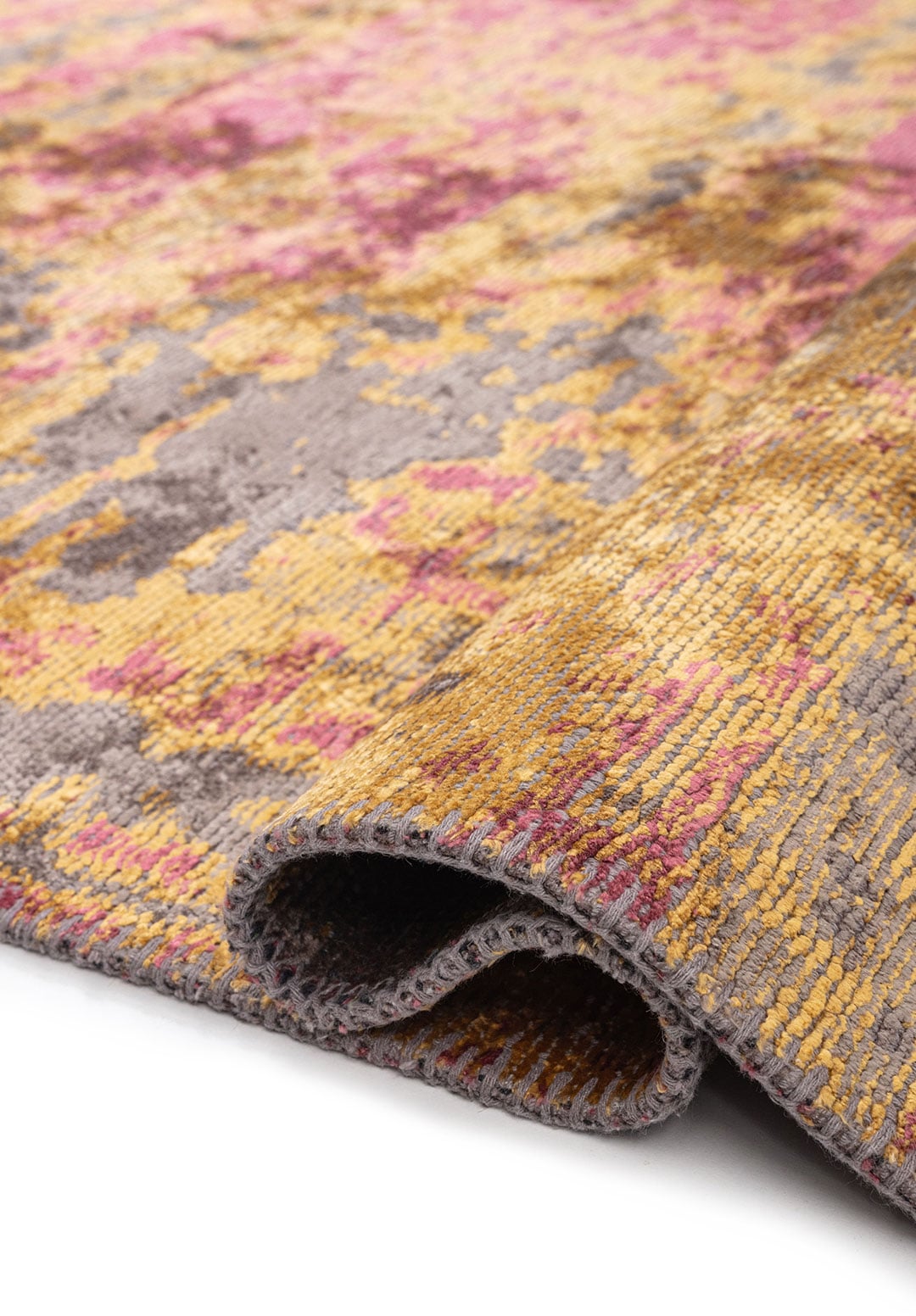 NEBULA ROSE - GOLD - DARK GREY RUG - 2