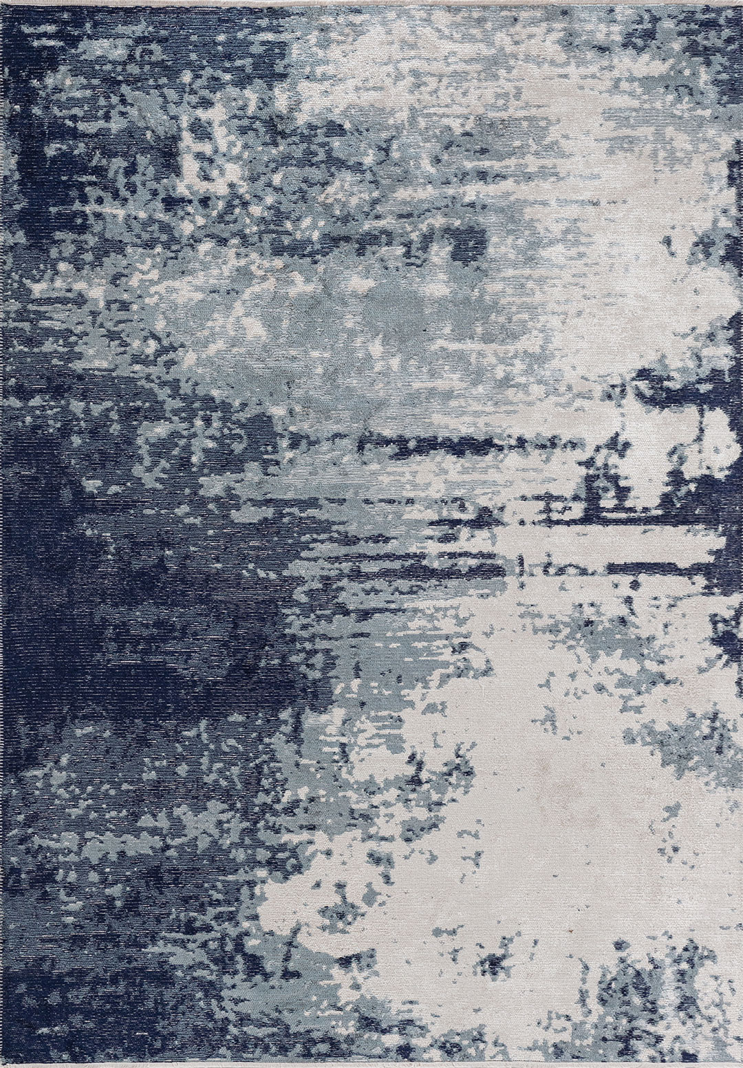 BLAZE DARK NAVY - BLUE - ECRU RUG - 1