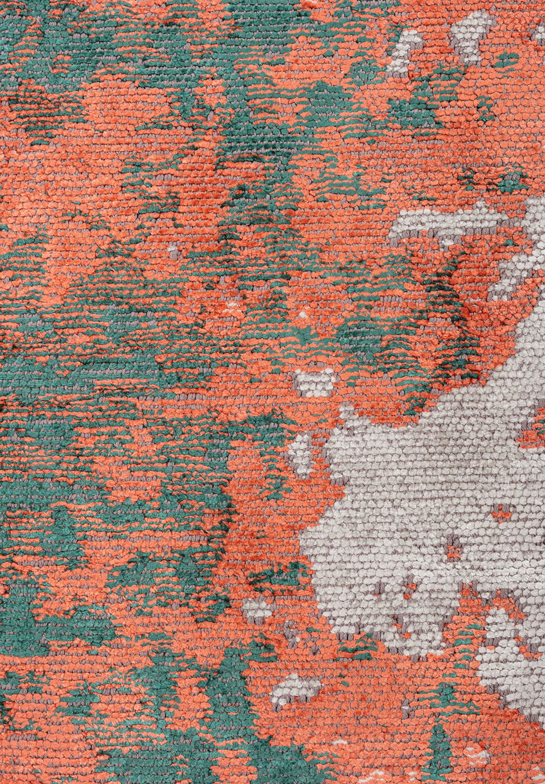 BLAZE DARK GREEN - CORAL - BONE RUG - 5
