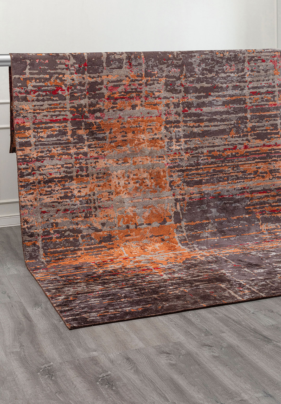 DAWN CHARCOAL - TERRA - RED - GREY RUG - 4
