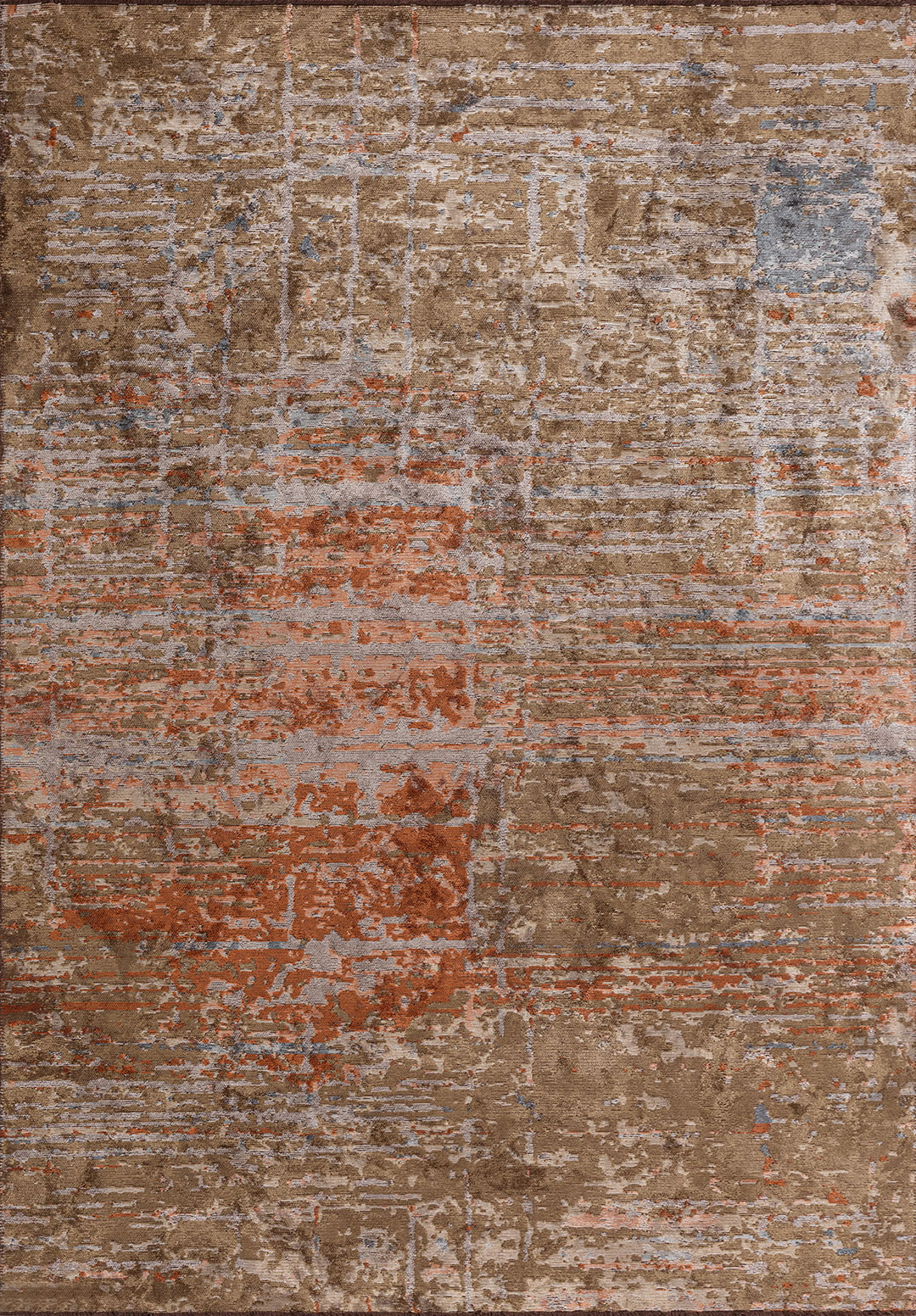 DAWN LIGHT BROWN - TERRA - BLUE - BONE RUG - 1