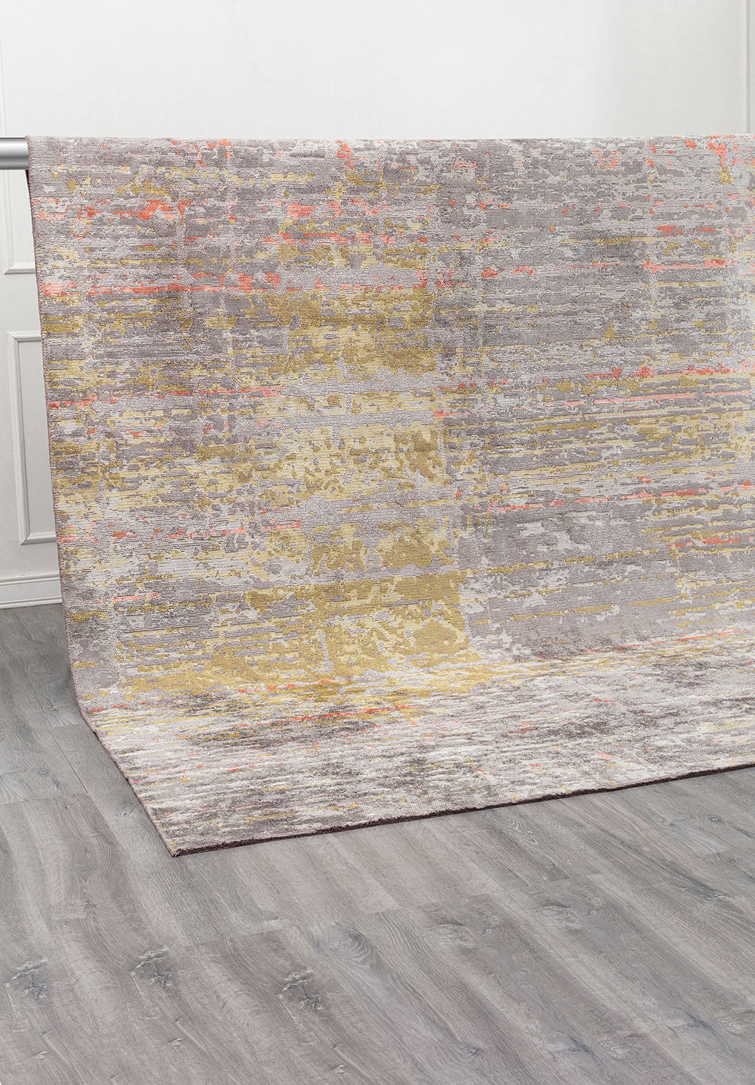 DAWN GREY - OLIVE GREEN - CORAL - BONE RUG - 4