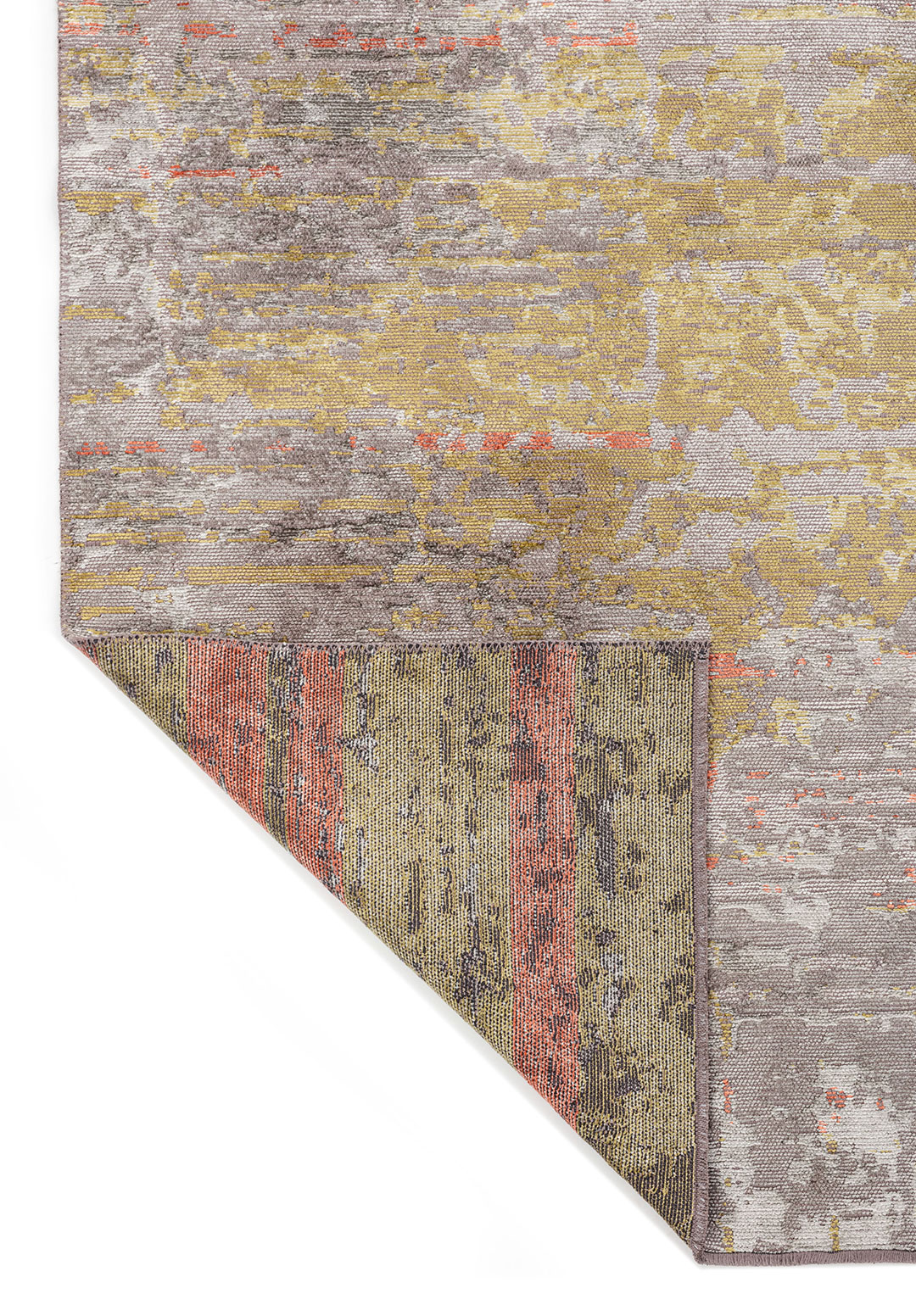 DAWN GREY - OLIVE GREEN - CORAL - BONE RUG - 3