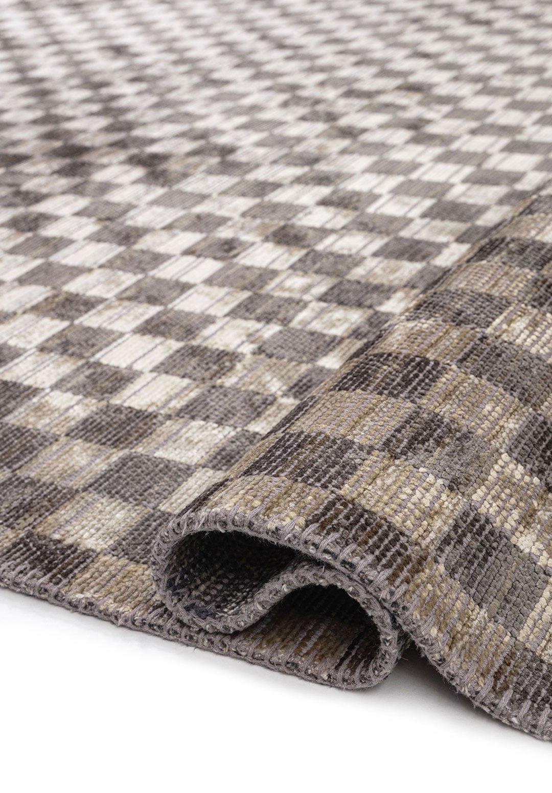 MOSAIC ANTHRACITE - KHAKI - BEIGE - BONE RUG - 2