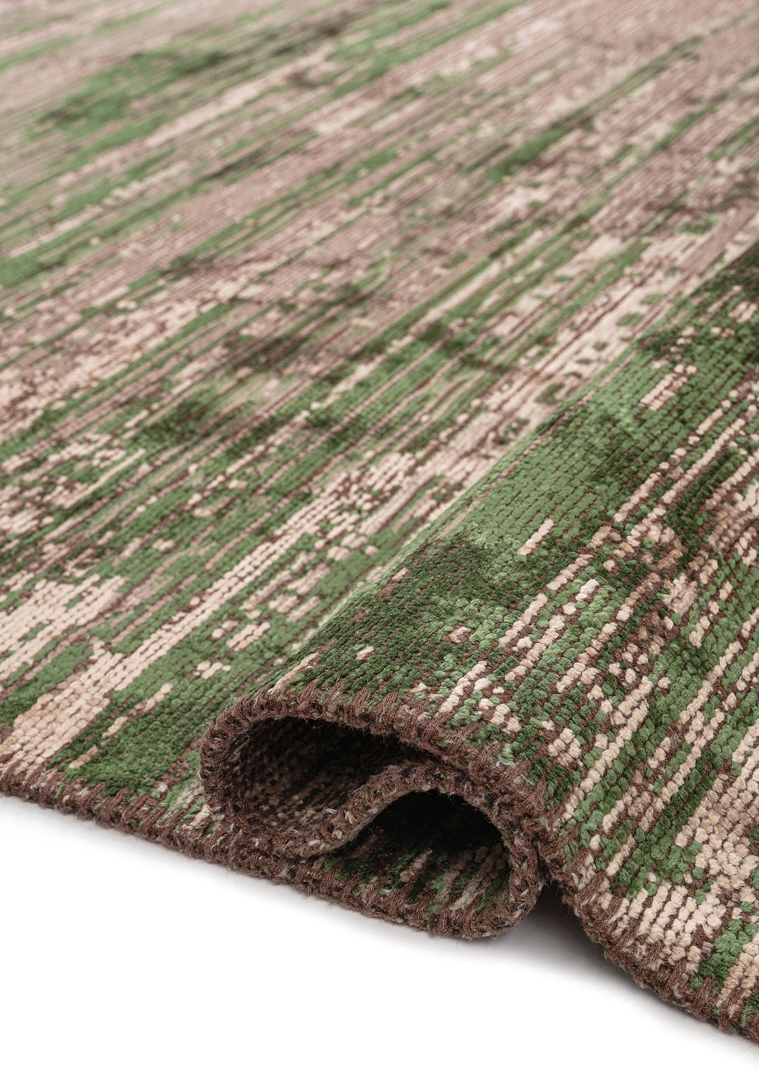 TWILIGHT FOREST GREEN - BONE - DARK GREY RUG - 2