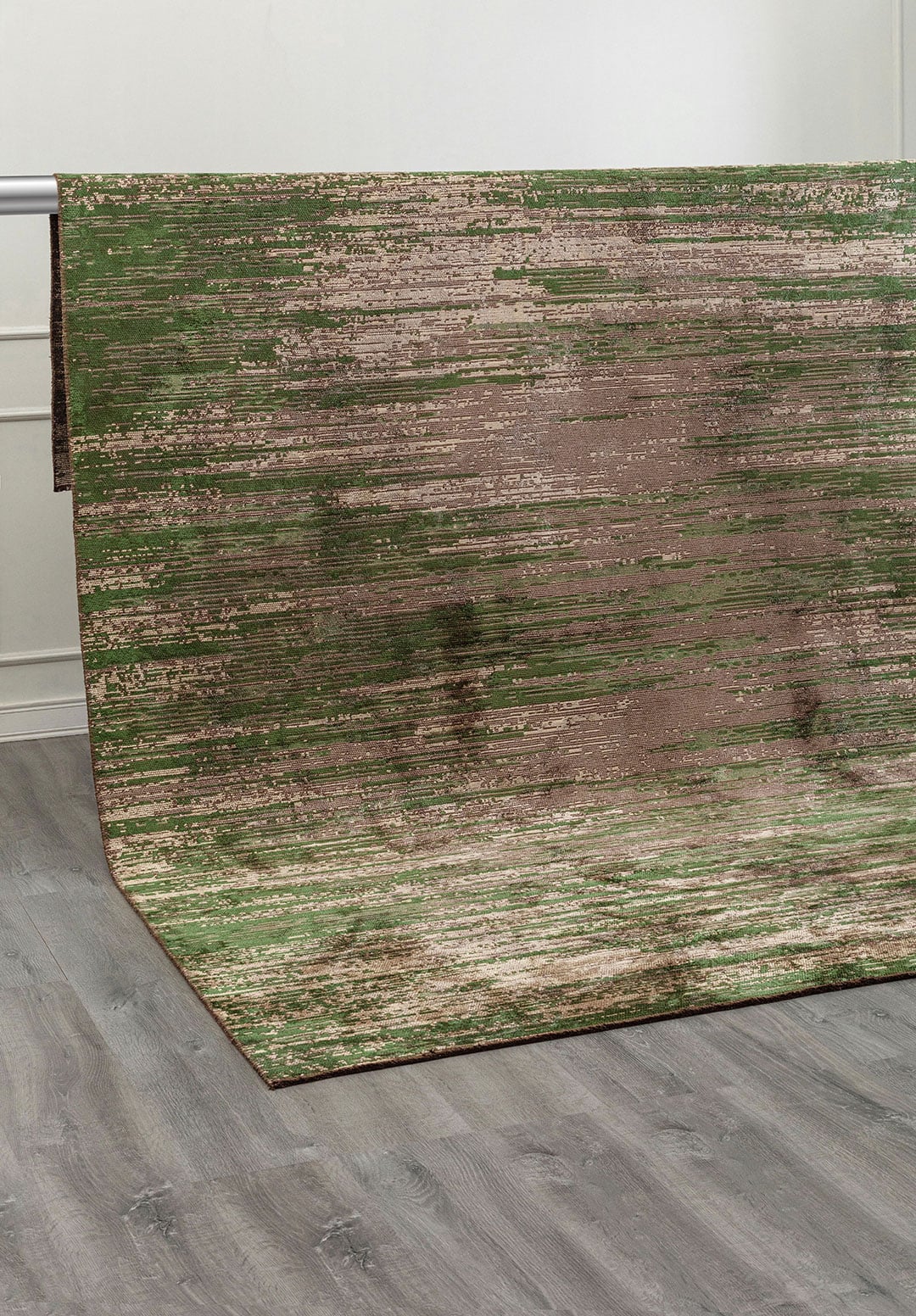 TWILIGHT FOREST GREEN - BONE - DARK GREY RUG - 4