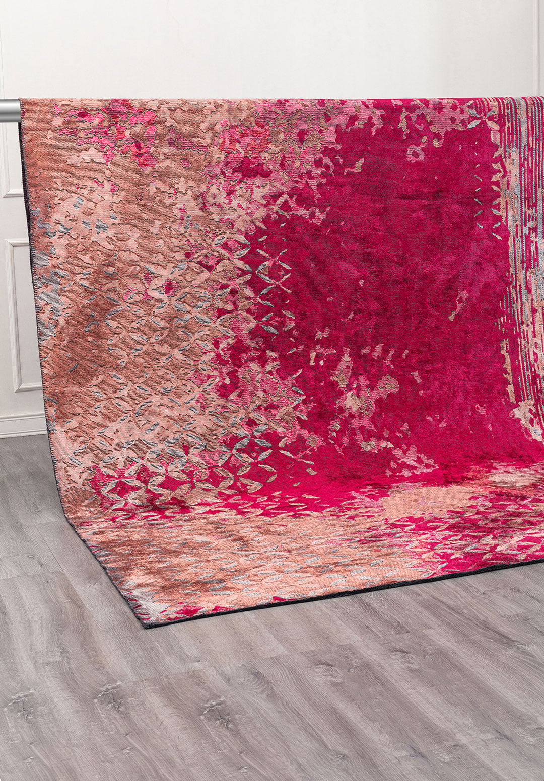 BLOOM MAGENTA - CORAL - LIGHT GREY RUG - 4