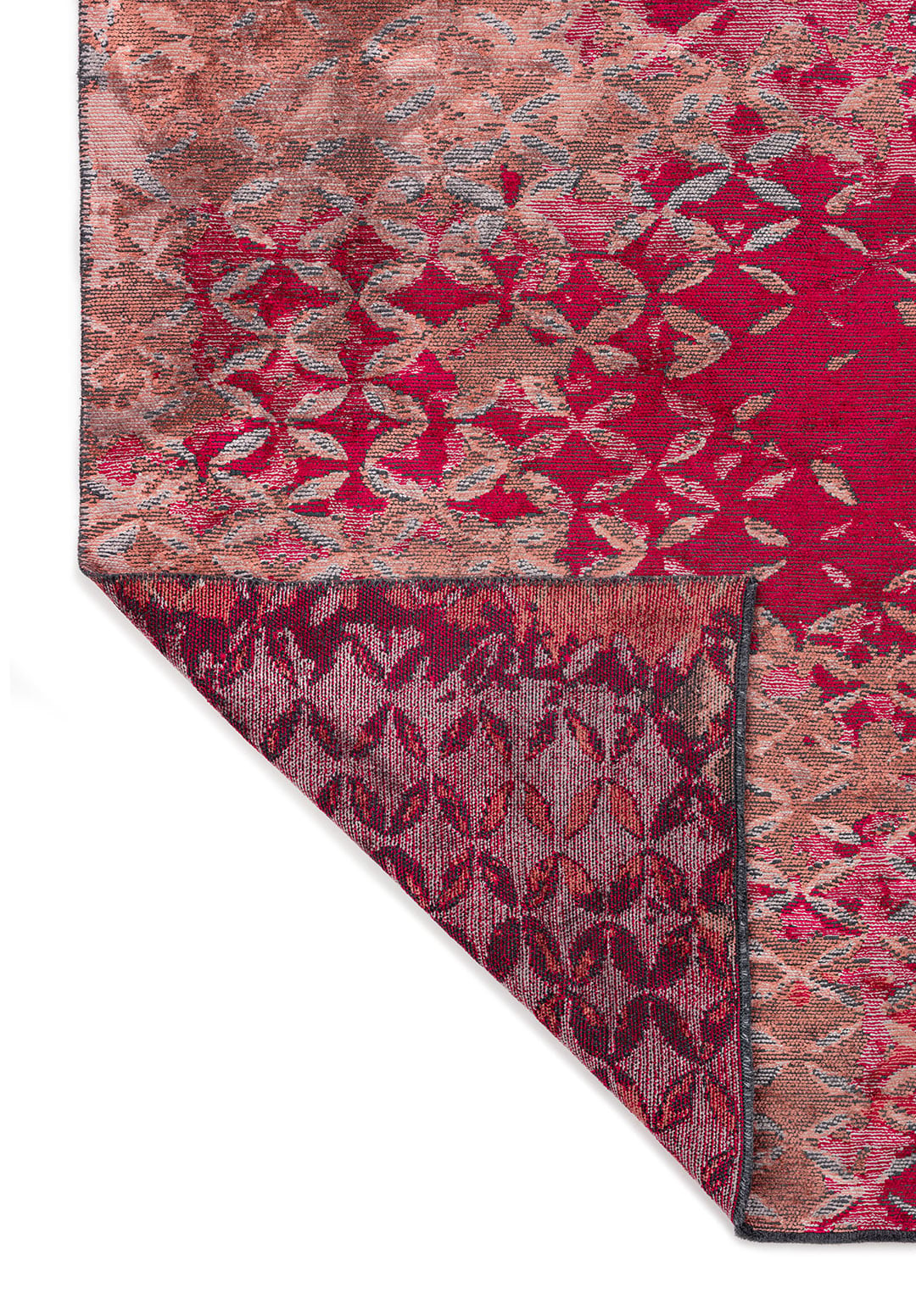 BLOOM MAGENTA - CORAL - LIGHT GREY RUG - 3