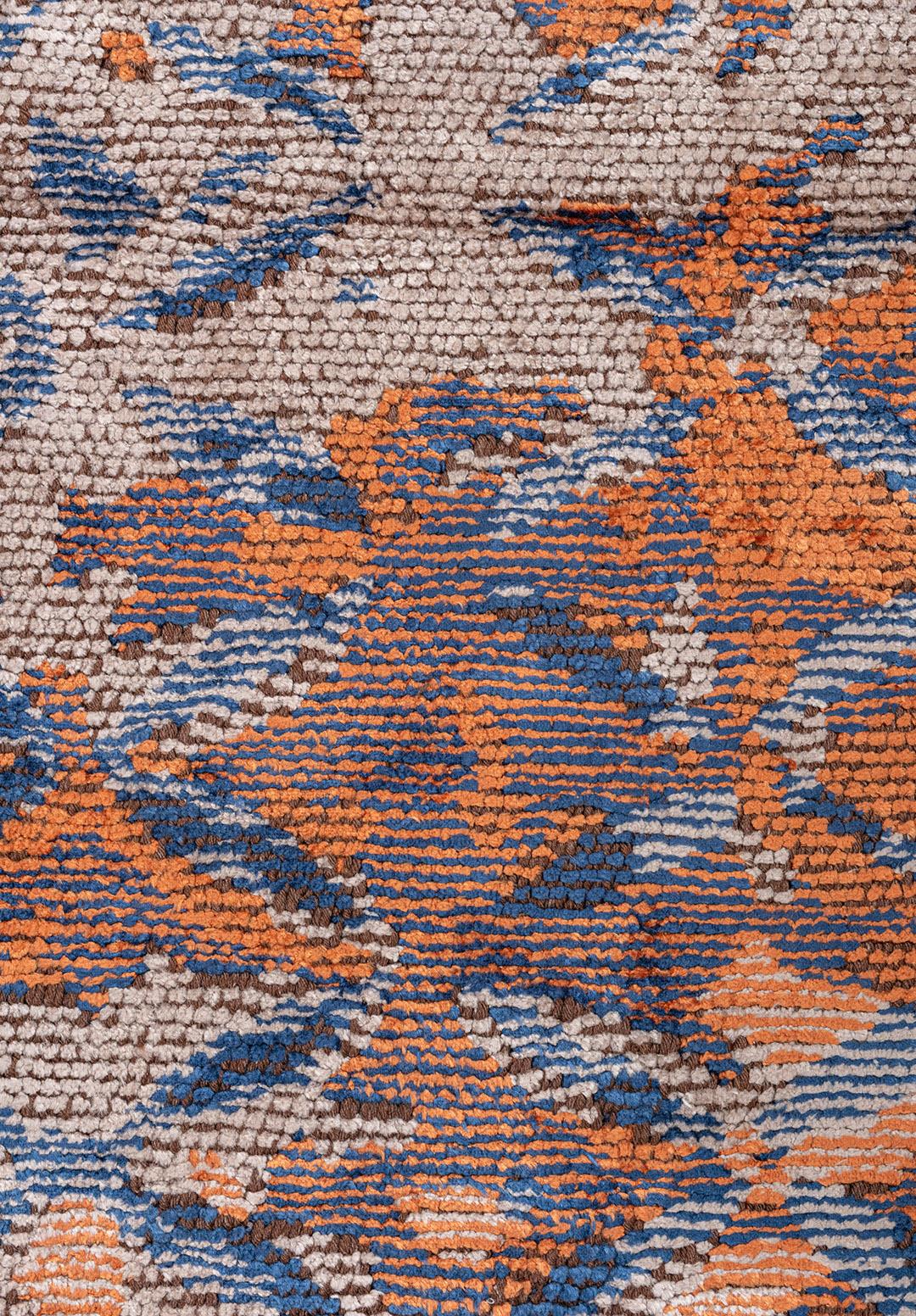 BLOOM TERRA - LIGHT GREY - NAVY BLUE RUG - 5