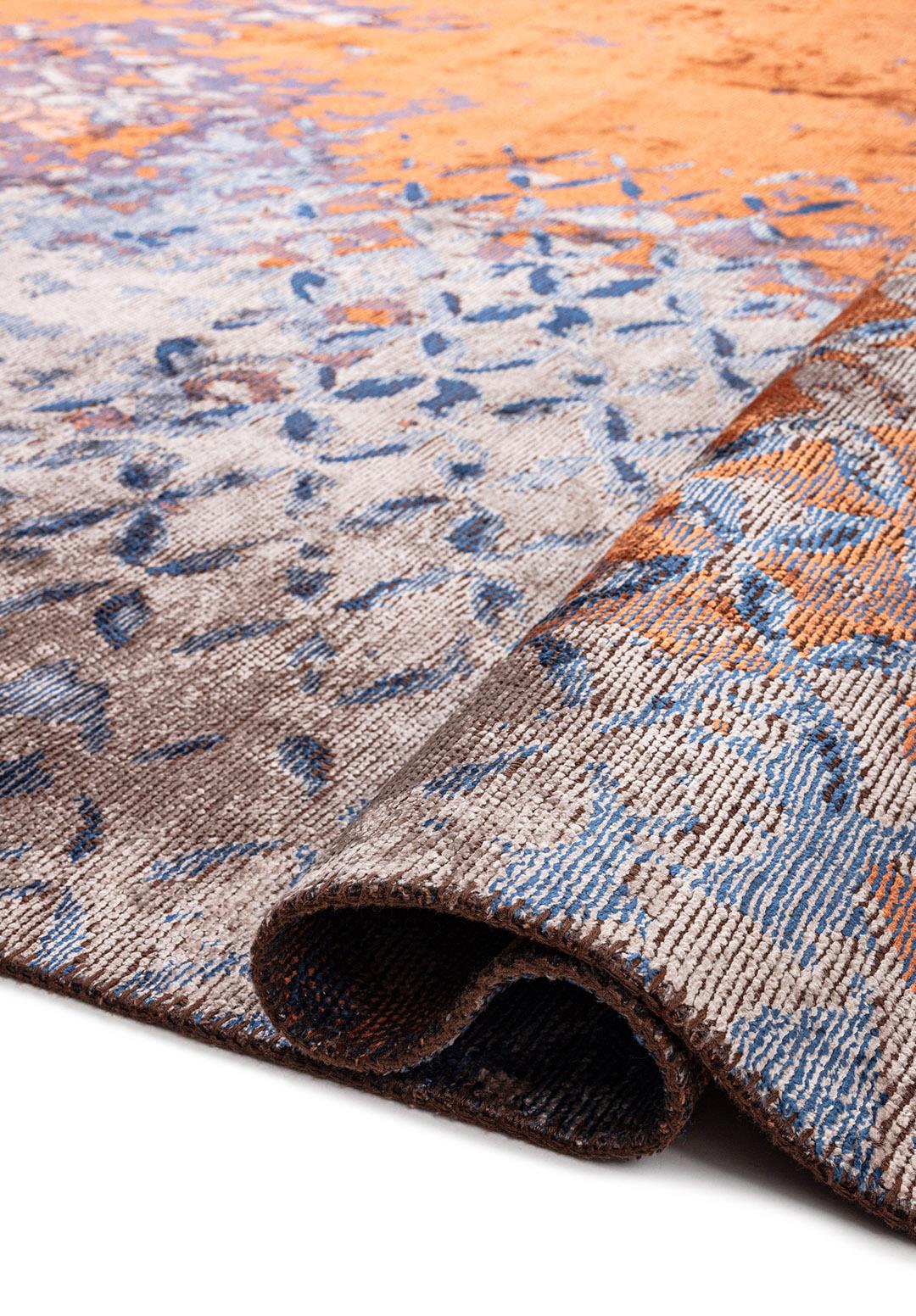 BLOOM TERRA - LIGHT GREY - NAVY BLUE RUG - 2