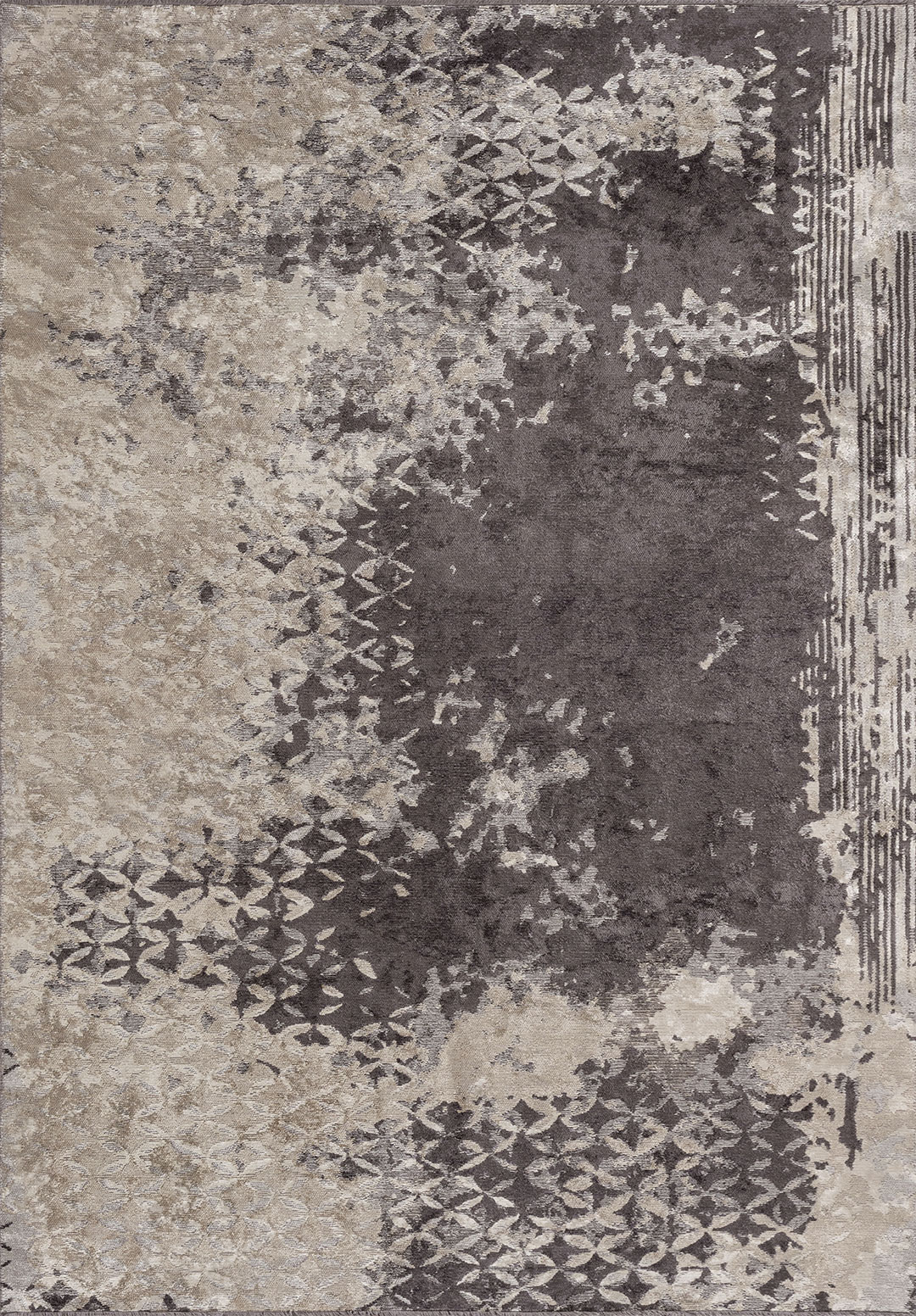 BLOOM CHARCOAL - CREAM - BONE RUG - 1