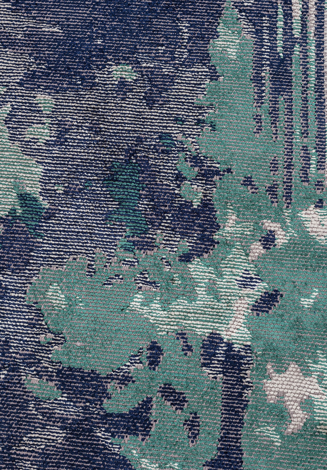 BLOOM DARK NAVY - DARK GREEN - LIGHT CREAM RUG - 5