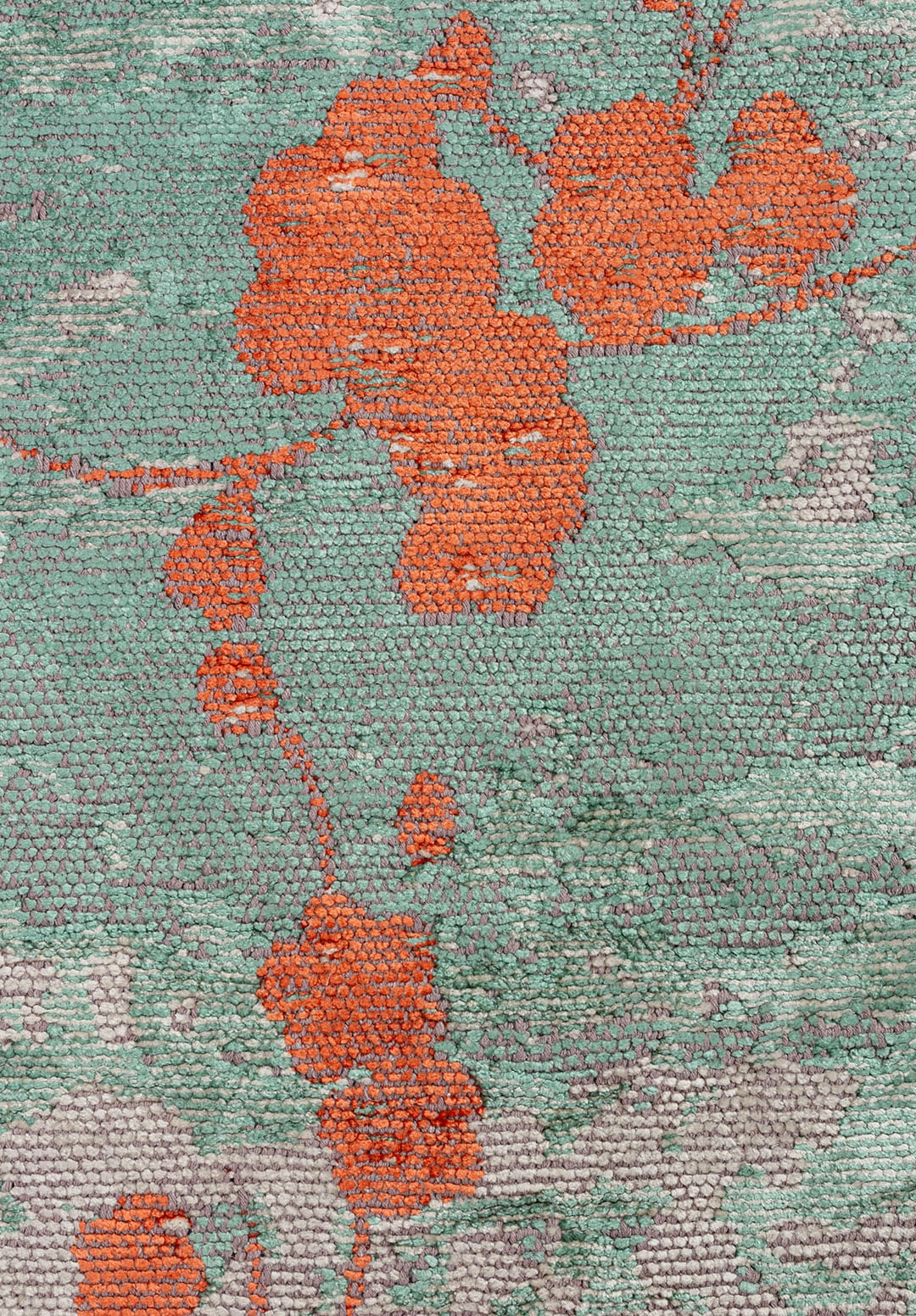 BLOSSOM CORAL - RIVER GREEN - LIGHT CREAM RUG - 5