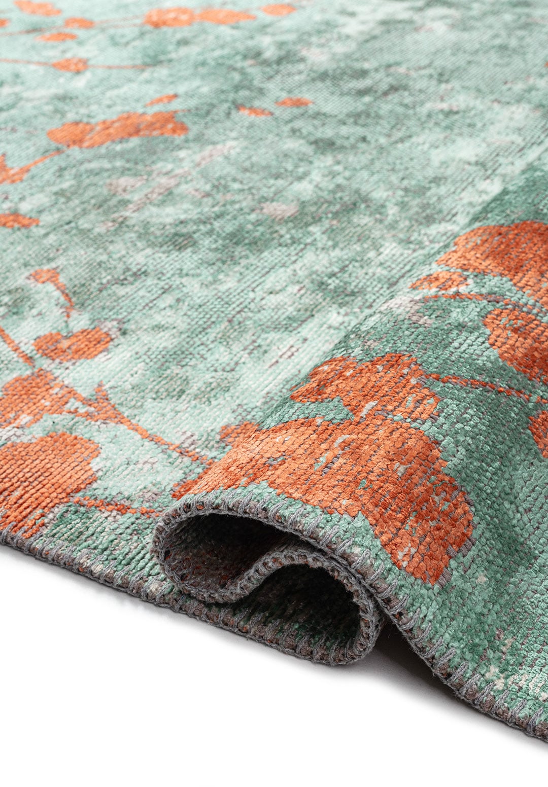 BLOSSOM CORAL - RIVER GREEN - LIGHT CREAM RUG - 2