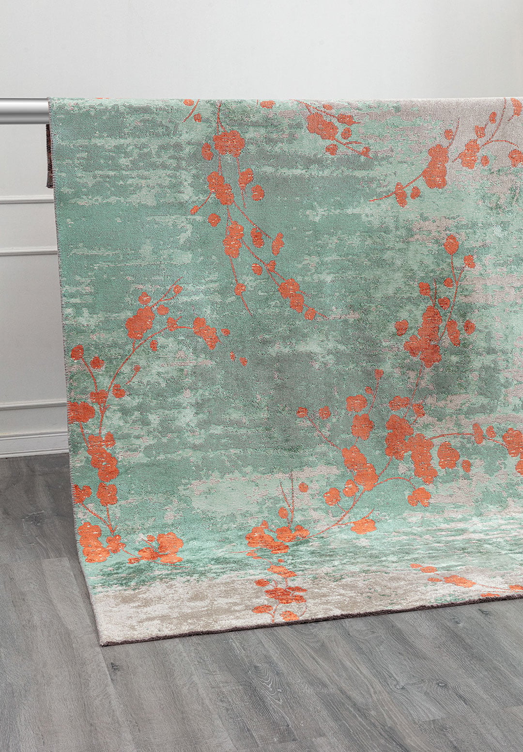 BLOSSOM CORAL - RIVER GREEN - LIGHT CREAM RUG - 4