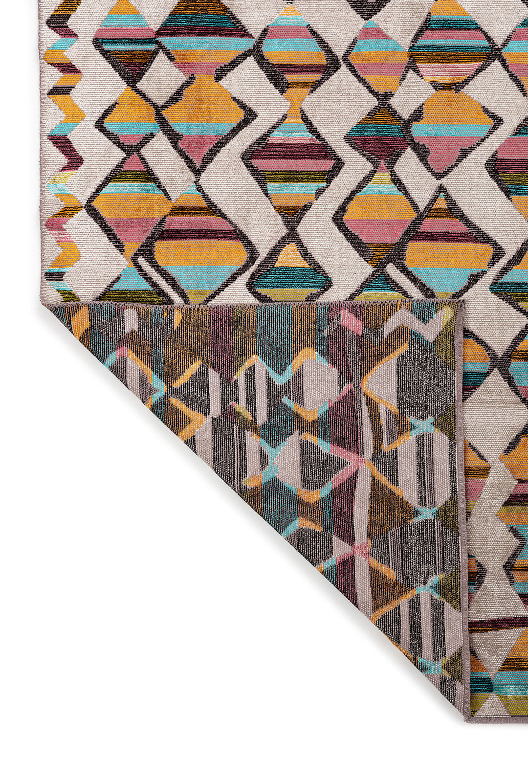 VISION MUSTARD - BLACK - LIGHT CREAM - ROSE - LIGHT GREY - KIWI RUG - 3