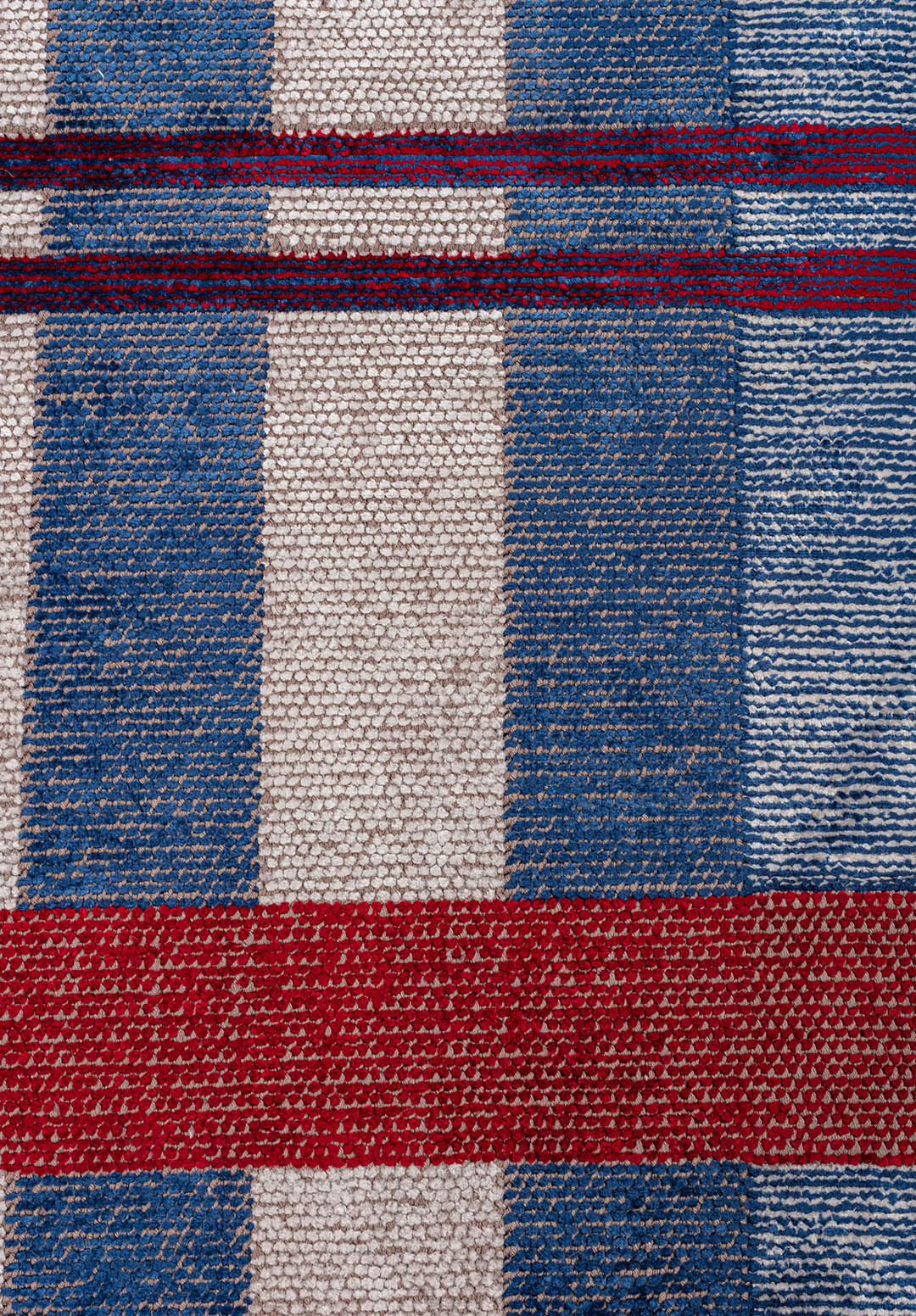 SCOTCH BONE - RED - NAVY BLUE RUG - 5
