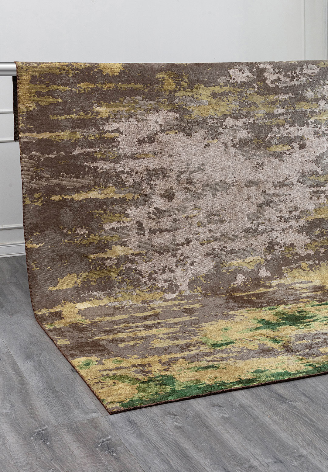 MEADOW ANTHRACITE - FOREST GREEN - OLIVE GREEN - KHAKI - CREAM RUG - 4