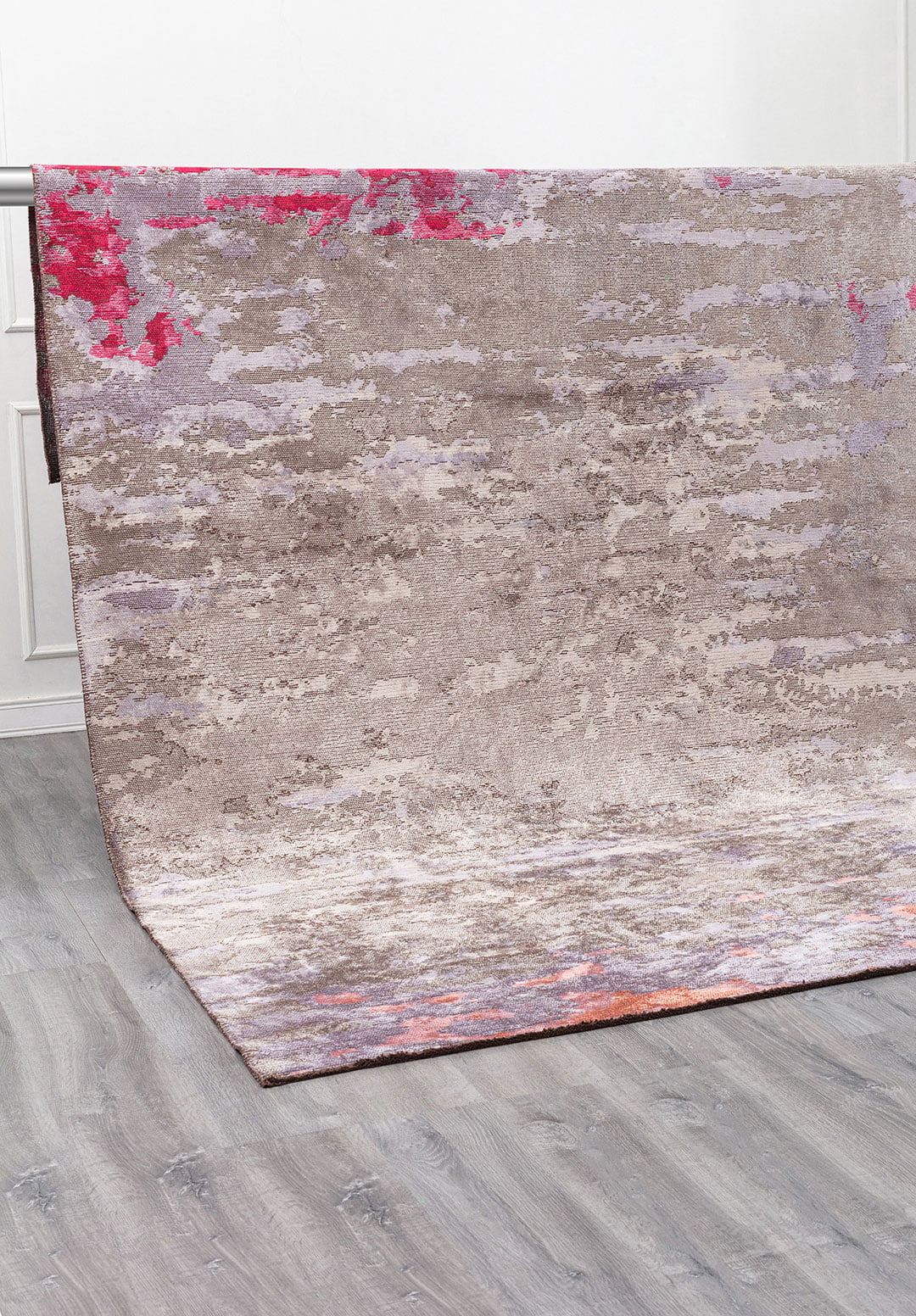 MEADOW CORAL - MAGENTA - LILAC - GREY - LIGHT GREY RUG - 4