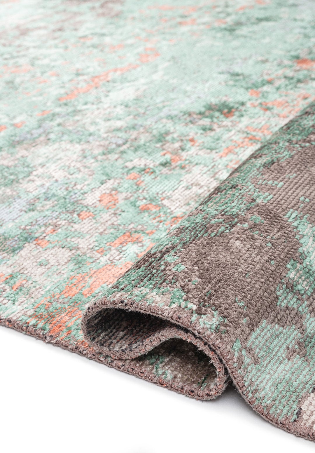 OASIS DARK GREY - CHARCOAL - LIGHT CORAL - ICE BLUE - RIVER GREEN - LIGHT CREAM RUG - 2