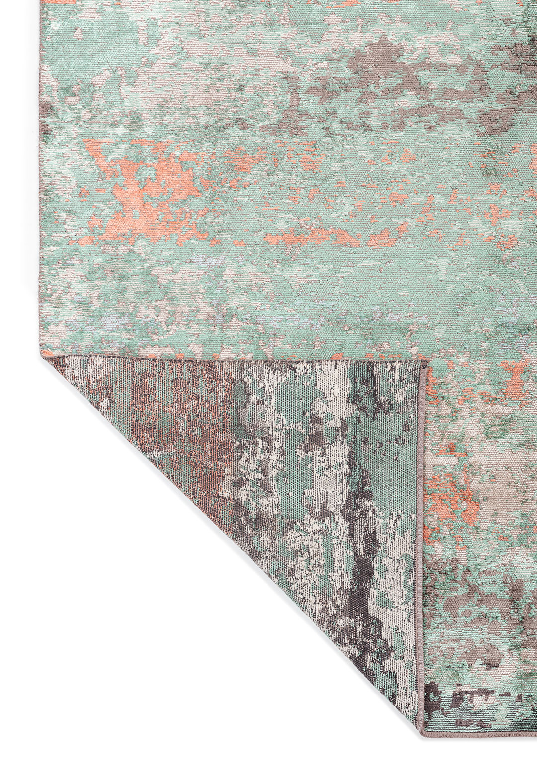 OASIS DARK GREY - CHARCOAL - LIGHT CORAL - ICE BLUE - RIVER GREEN - LIGHT CREAM RUG - 3
