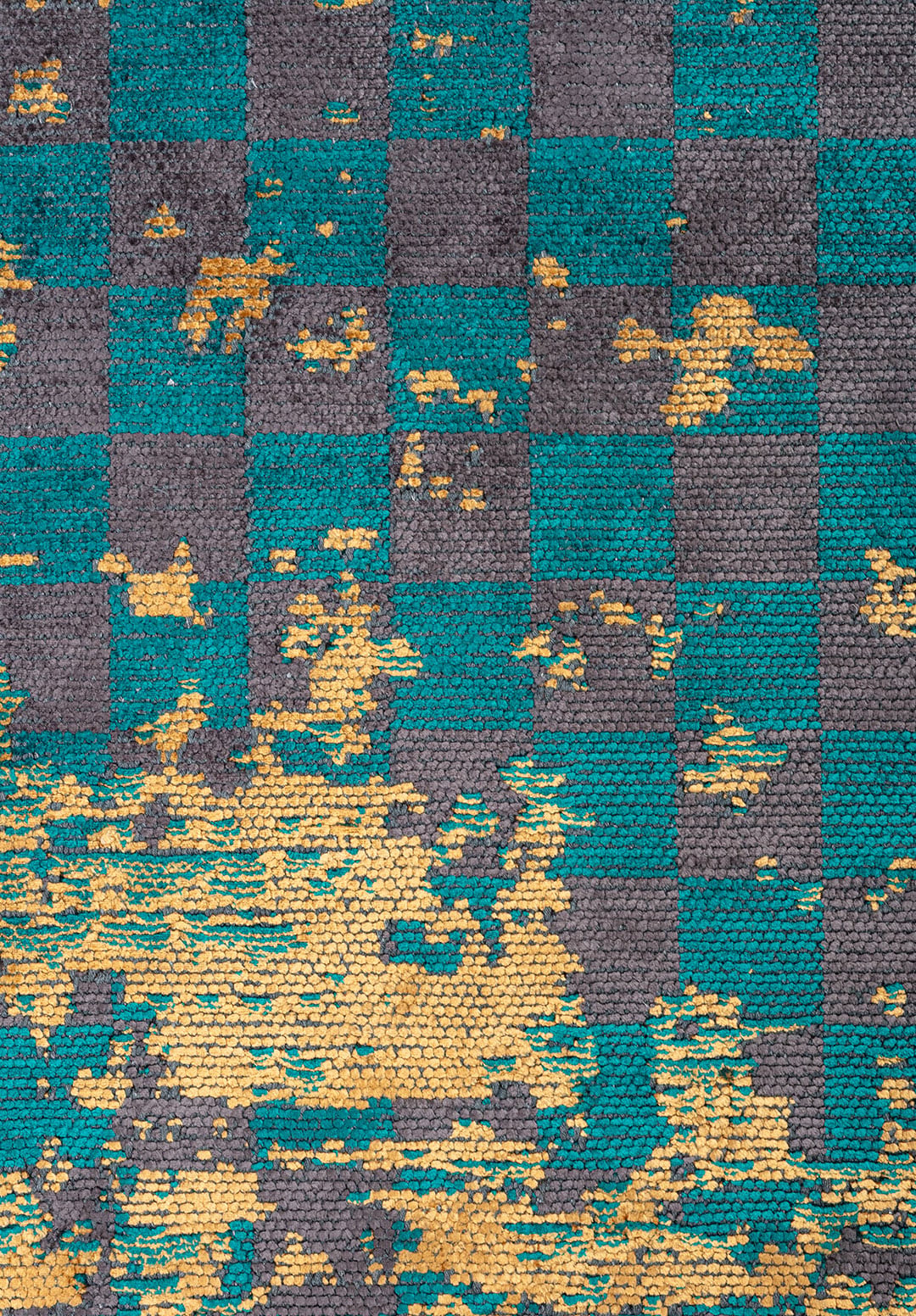 MIRAGE DARK TURQUOISE - MUSTARD - CHARCOAL RUG - 5