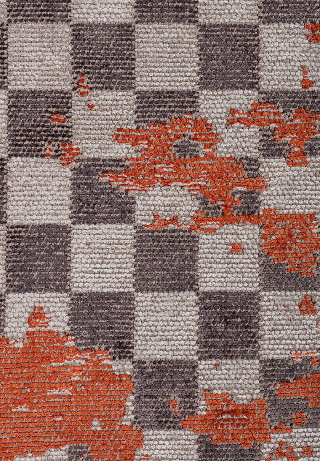 MIRAGE LIGHT GREY - RUST - CHARCOAL RUG - 5