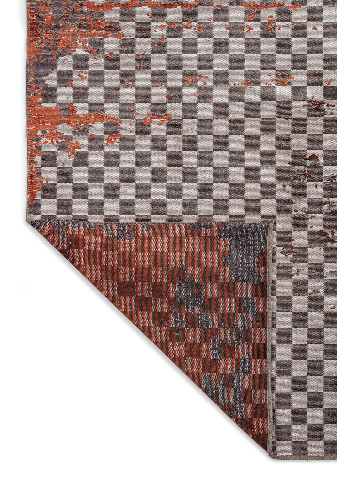 MIRAGE LIGHT GREY - RUST - CHARCOAL RUG - 3