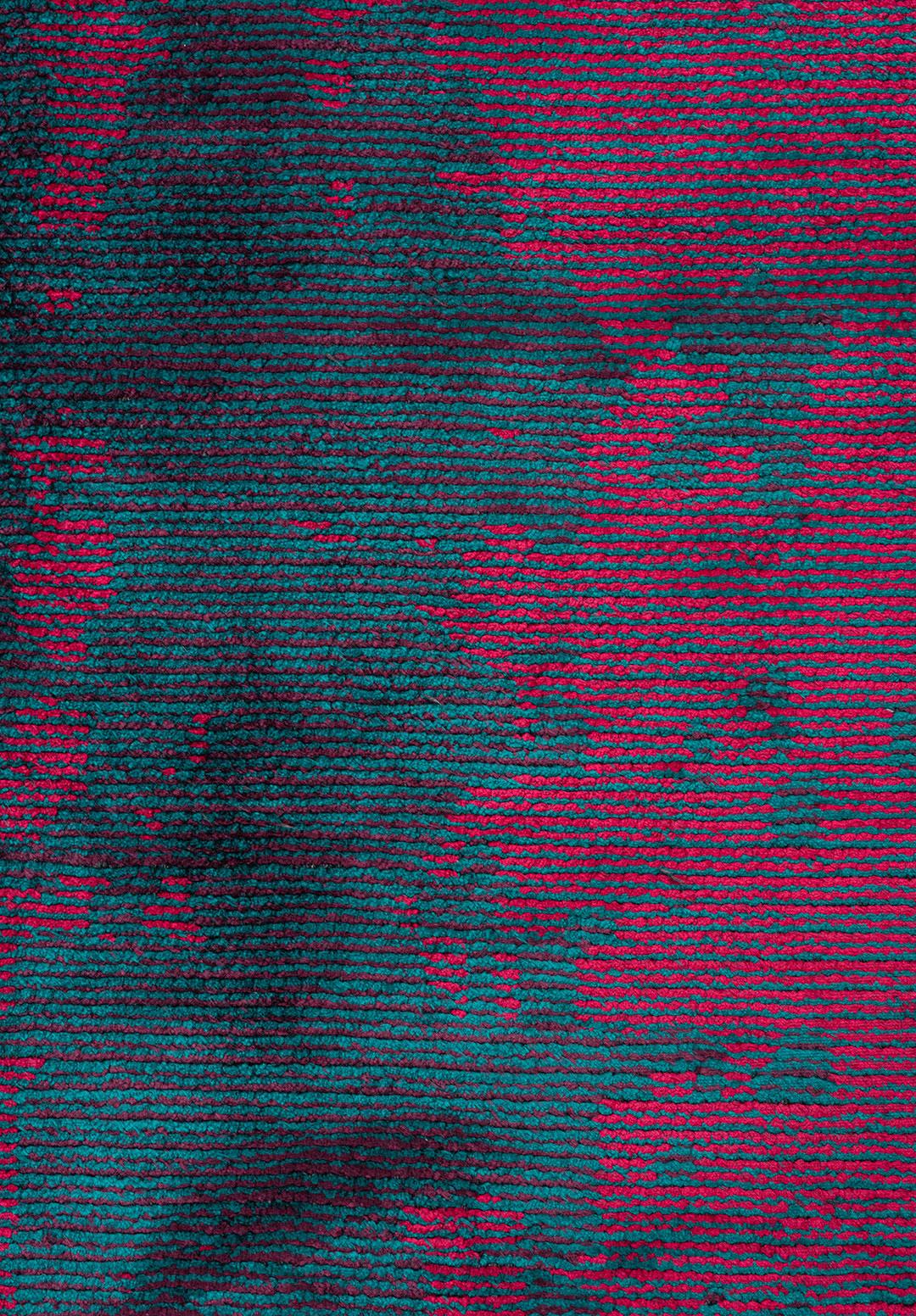 HORIZON DARK TURQUOISE - DARK DAMSON - MAGENTA RUG - 5