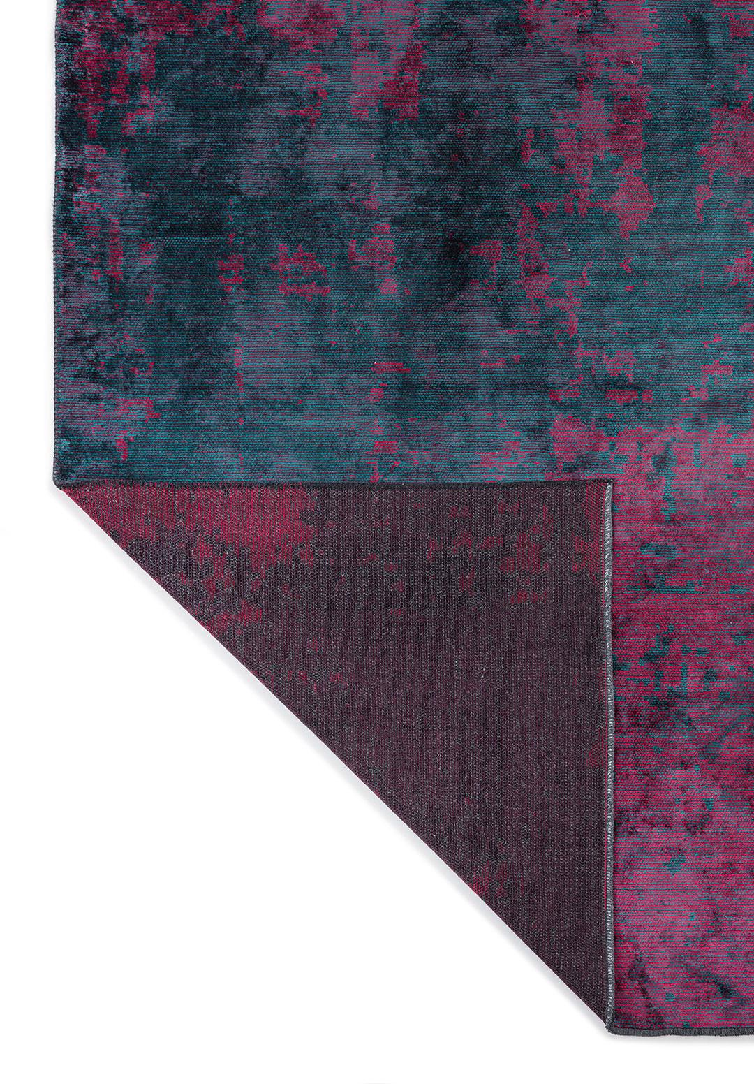 HORIZON DARK TURQUOISE - DARK DAMSON - MAGENTA RUG - 3