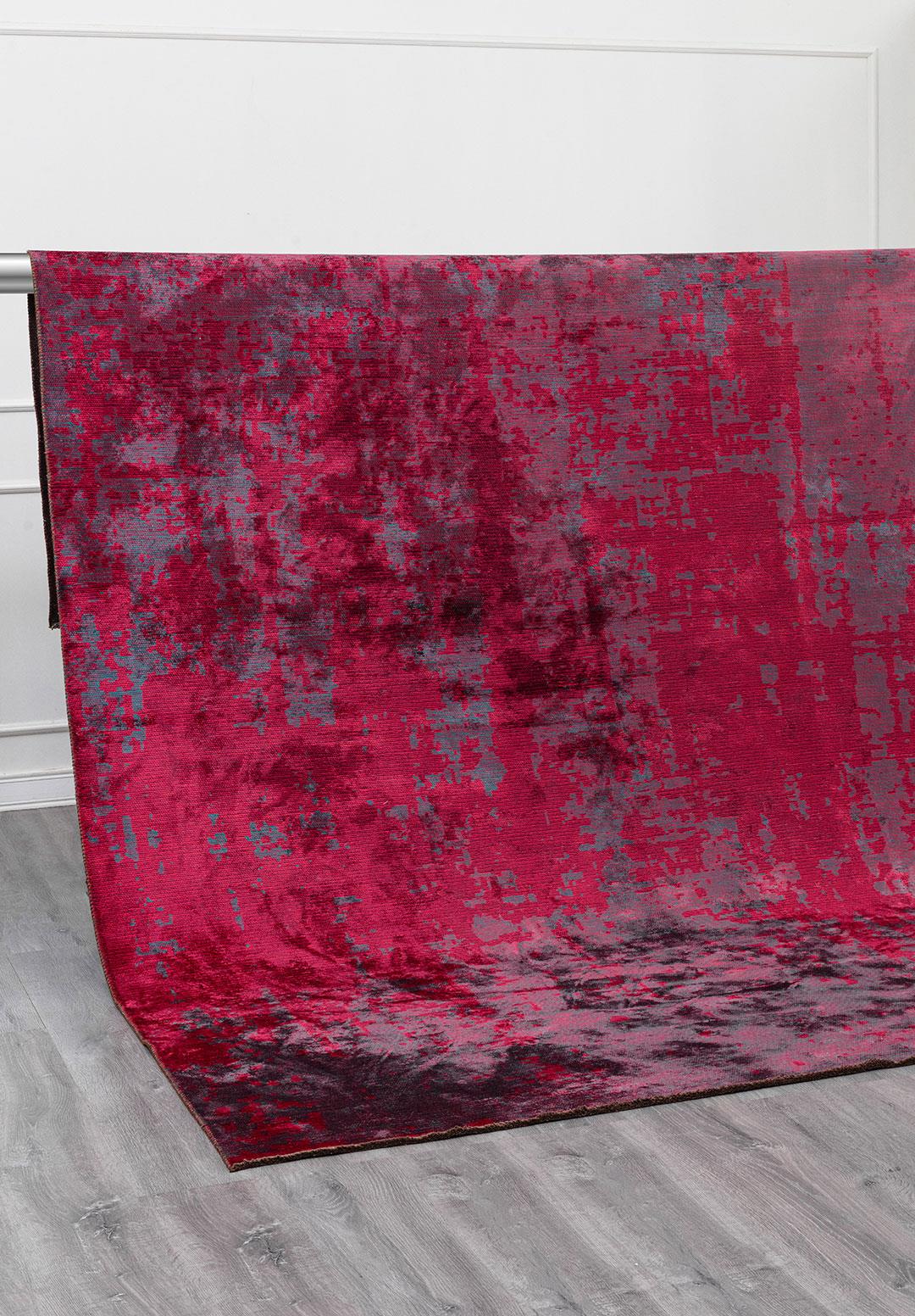 HORIZON MAGENTA - DARK DAMSON - DARK TURQUOISE RUG - 4