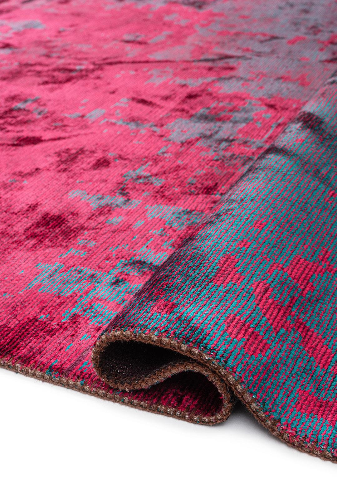 HORIZON MAGENTA - DARK DAMSON - DARK TURQUOISE RUG - 2