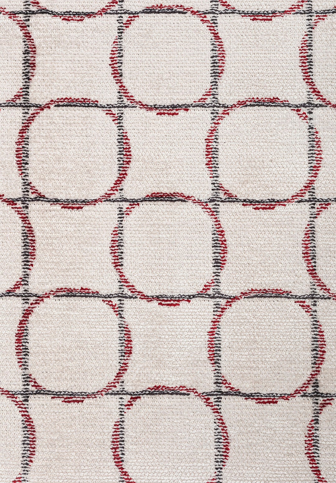 EQUINOX CHARCOAL - RED - ECRU RUG - 5