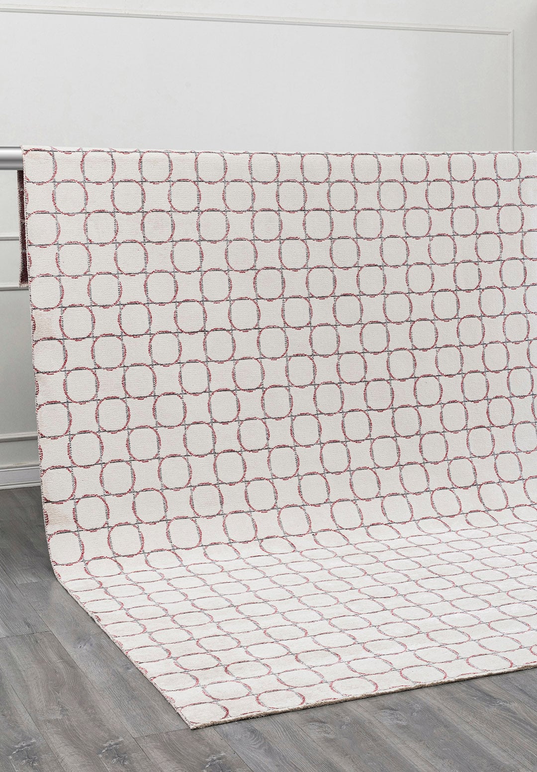 EQUINOX CHARCOAL - RED - ECRU RUG - 4